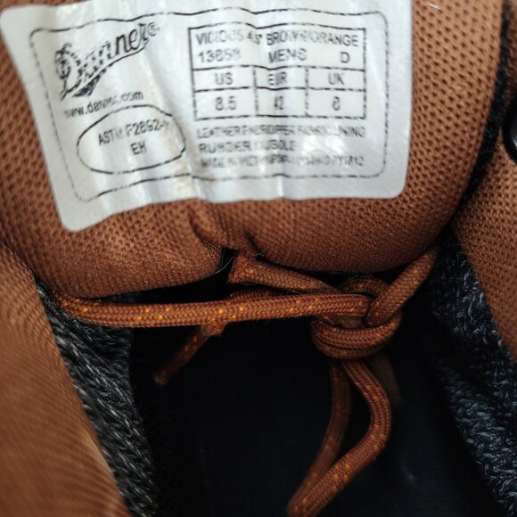 Danner Boots Mens Size 8.5 D Vicious 13858 4.5" Brown Orange 4.5" Leather Work - Picture 8 of 12